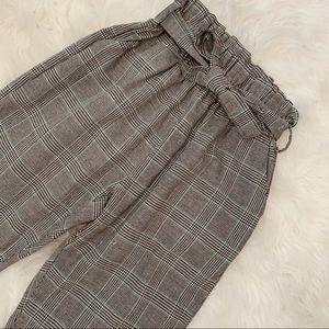 Belted Plaid Pants